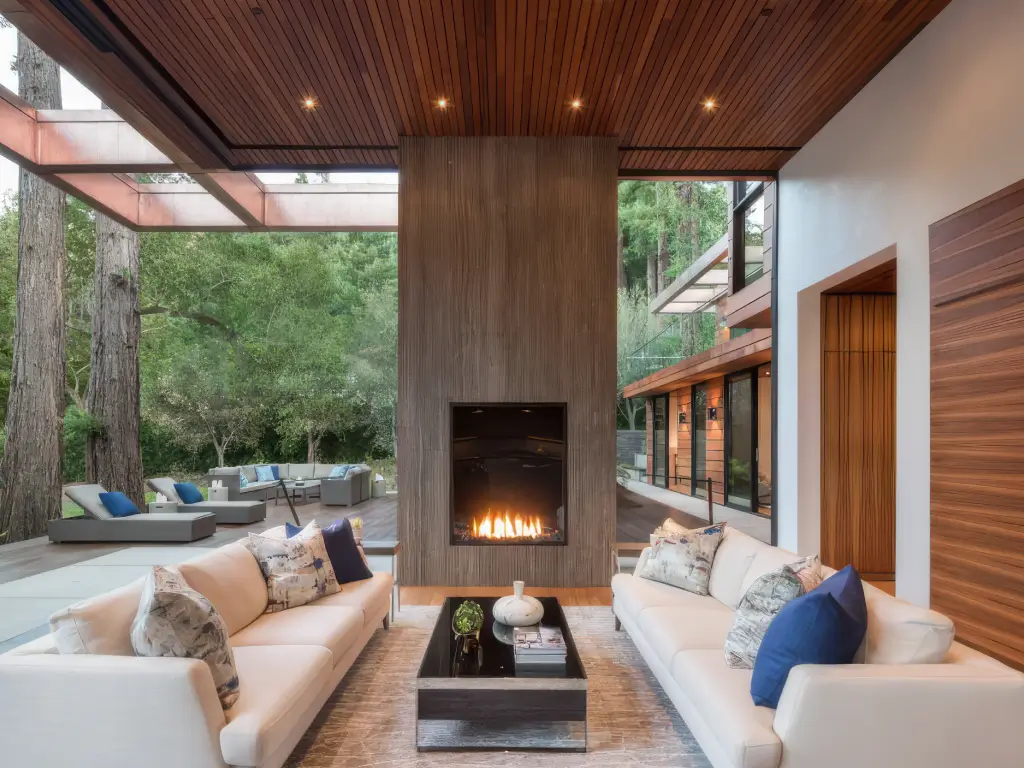 Acucraft Custom Gas Outdoor Fireplace