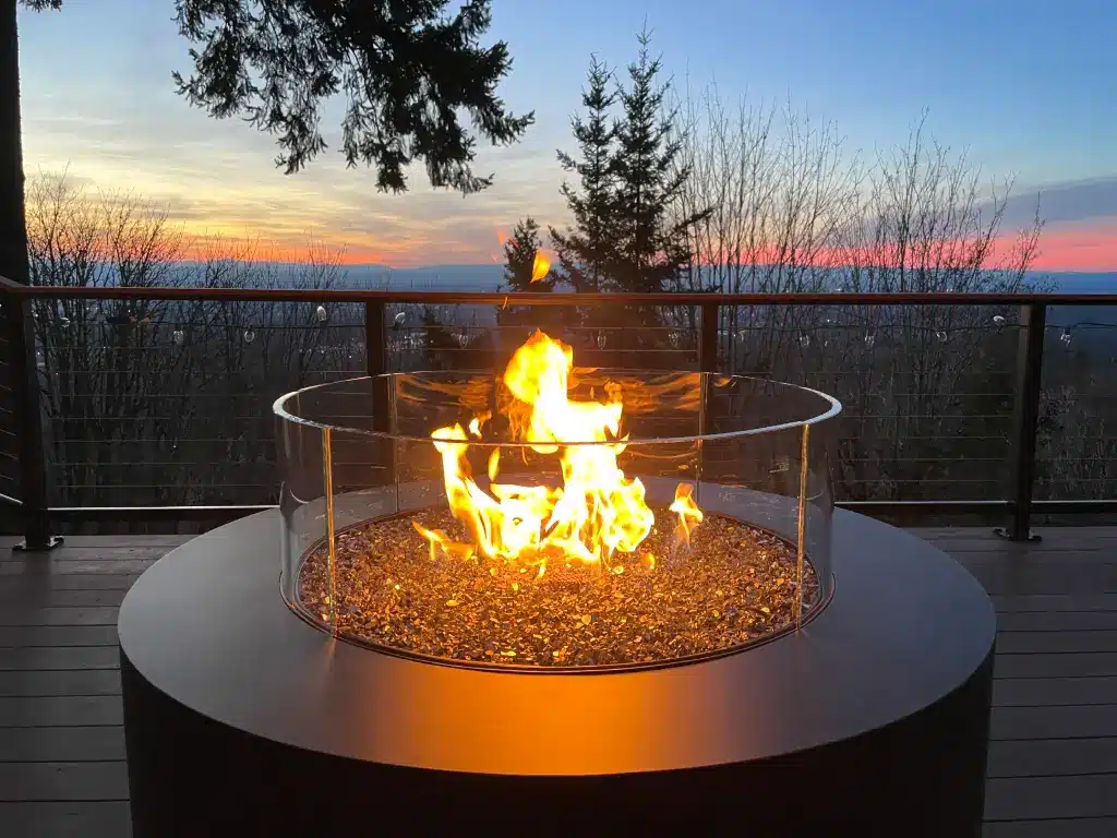 Acucraft Custom Outdoor Circular Gas Fire Table 10