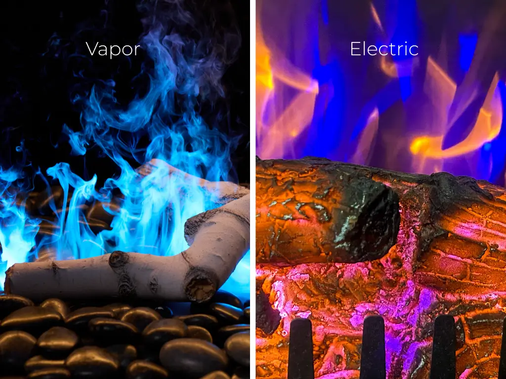 Acucraft Vapor Fireplace comparison to electric 08
