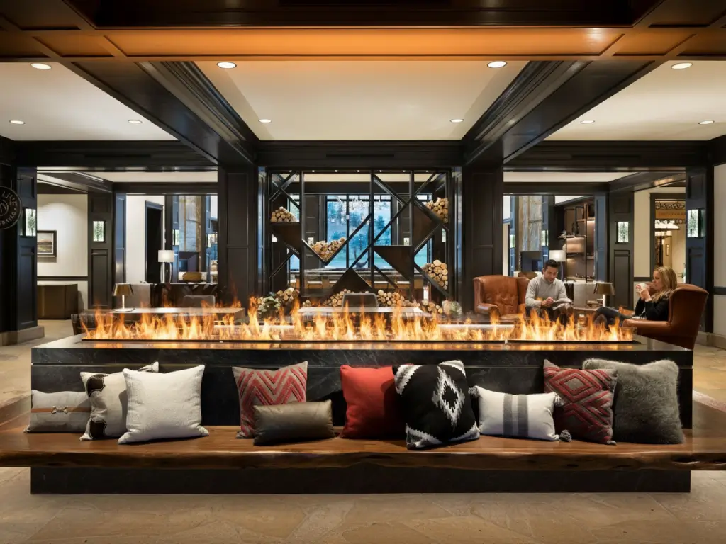 Water Vapor Fireplace in hotel lobby 05
