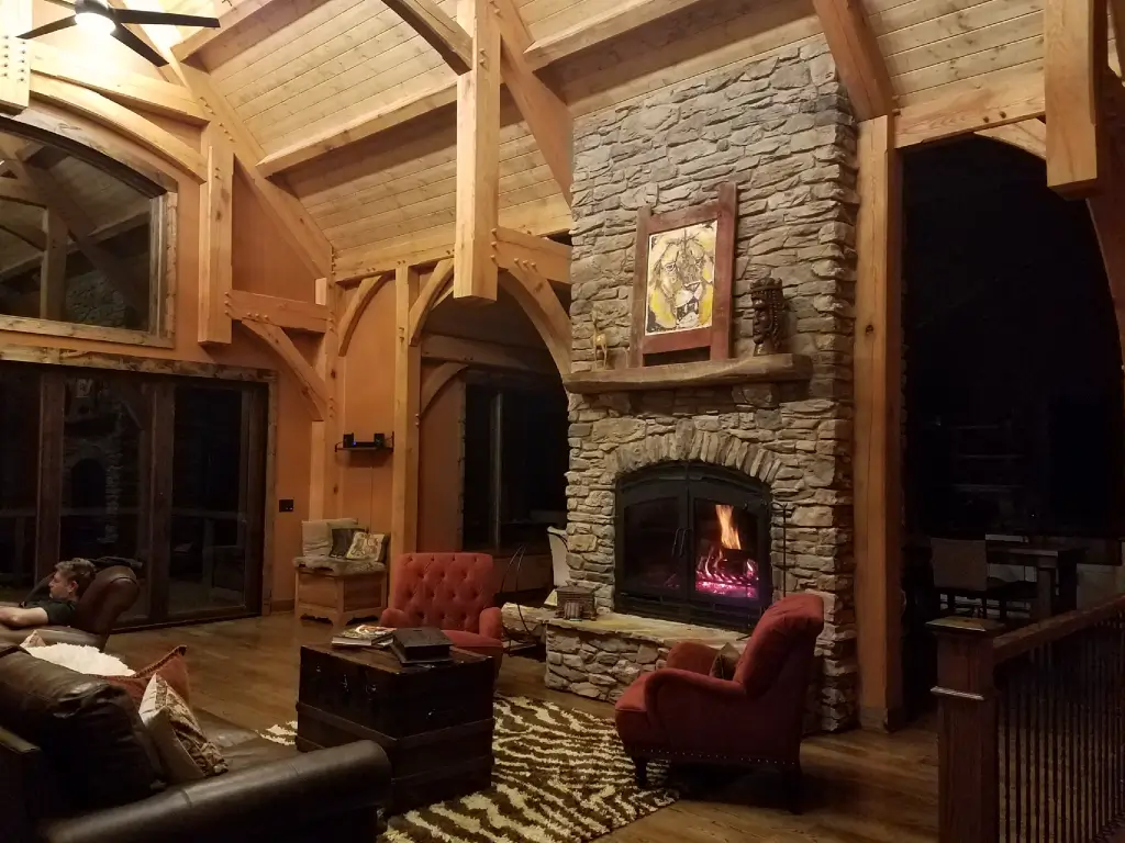 Acucraft Hearthroom 44 See-Through Wood Fireplace 04